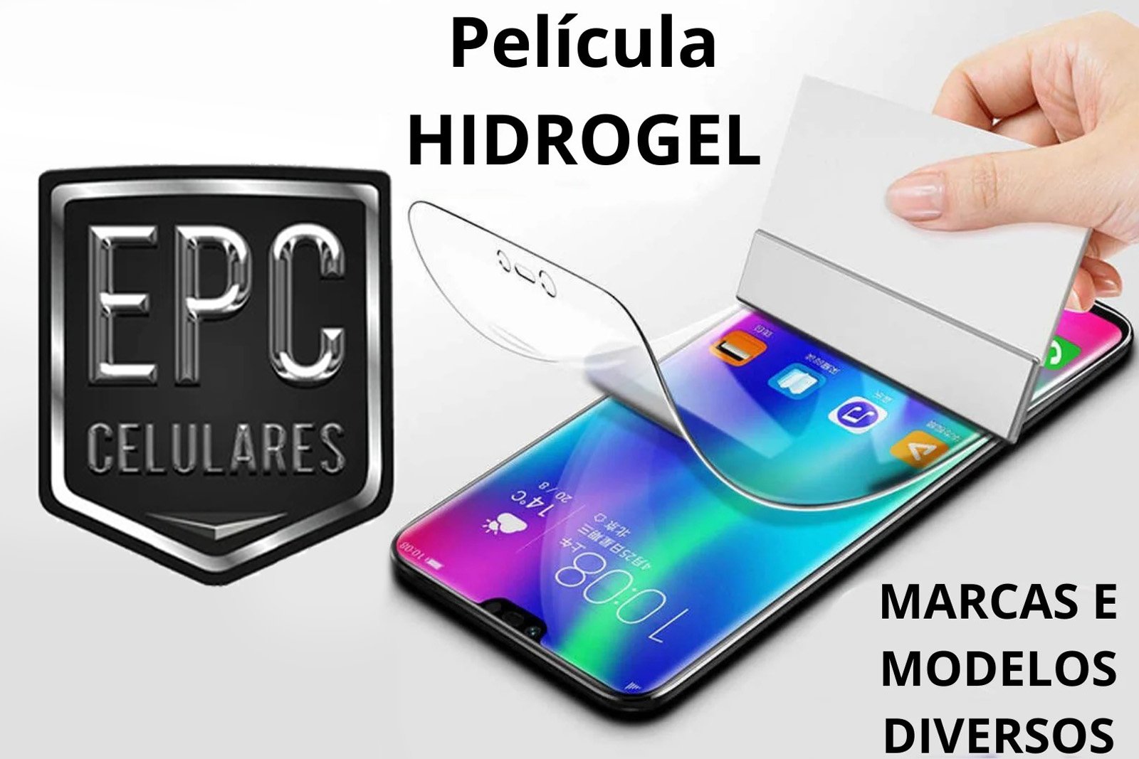 01 PELÍCULA HIDROGEL HD para todos marcas e modelos de smartphones