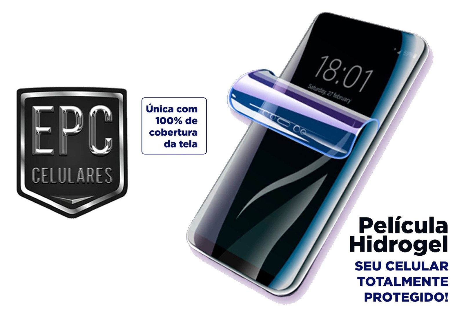01 PELÍCULA HIDROGEL HD para todos marcas e modelos de smartphones